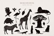 Starlit Safari Graphic Collection, an Animal Illustration by rouxsupplyco (Thumbnail 3 of 16)