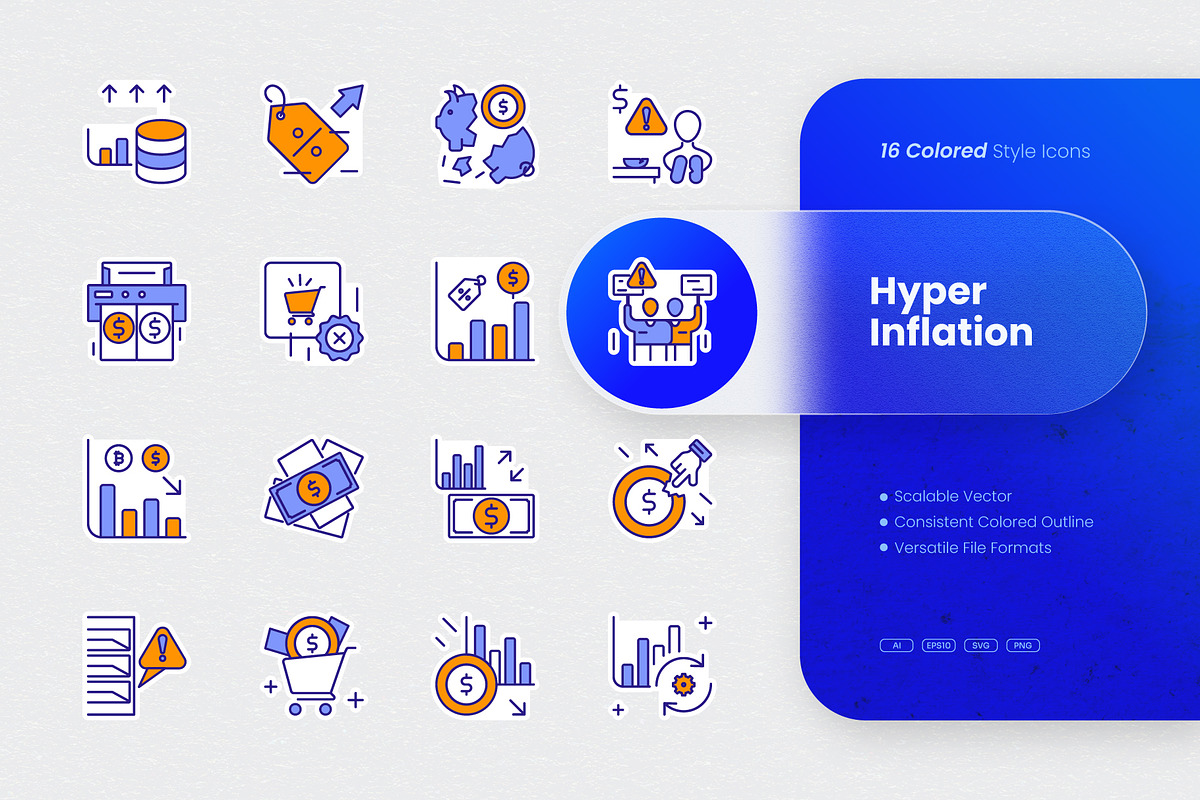 Hyper Inflation Colored Icons
