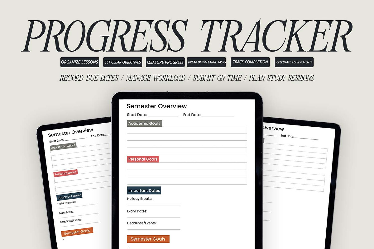College Semester Planner PDF preview 4