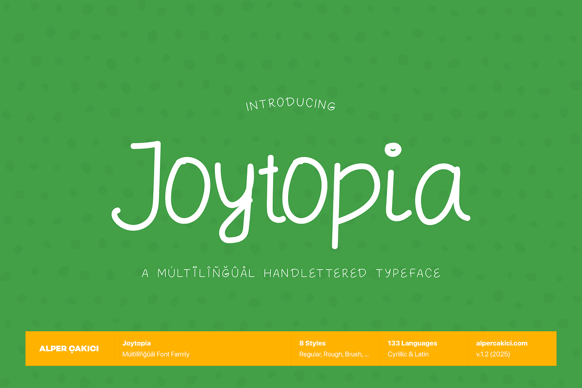 Joytopia Handwritten Typeface, a Script Font by alpercakici (Photo 1 of 10)