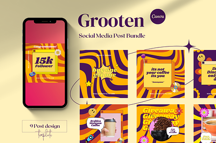 Grooten - Instagram Post Canva, a Social Media Template by Ibrahima_Studio