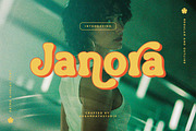 Janora - Retro Decorative Display, a Serif Font by RagamKata (Thumbnail 1 of 10)