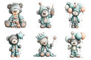 Whimsical birthday teddy bear, an Illustration by Design Market (Thumbnail 3 of 5)