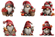 Autumn Gnome Watercolor Clipart, a Seasonal Illustration by CreationArt (Thumbnail 2 of 5)