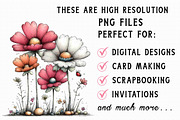 Whimsical Flowers Spring Clipart, an Illustration by Libby Wishes (Thumbnail 5 of 8)