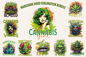 Marijuana Weed Sublimation Bundle