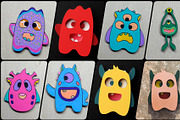 10 Cute Monsters 3D Layered Cut File, an Illustration by pixaroma (Thumbnail 3 of 13)