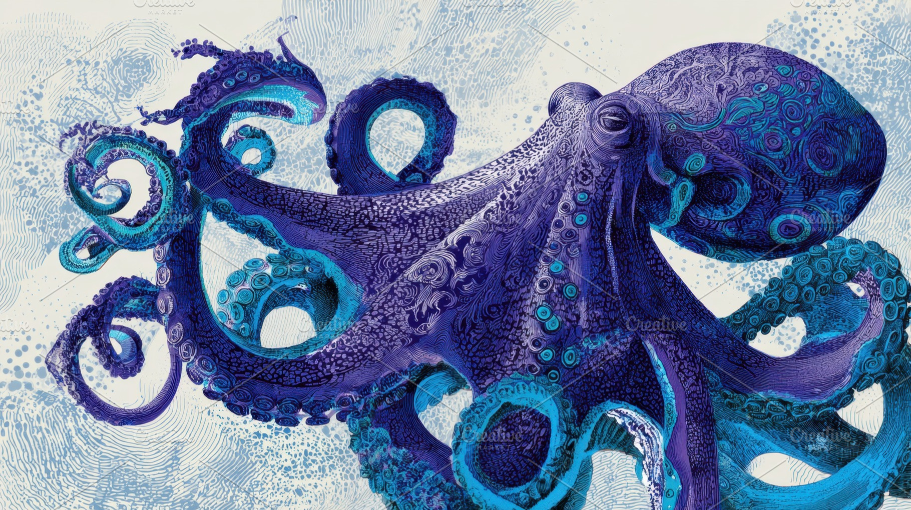 Creative octopus swimming in water, a Photo by Beautiful things