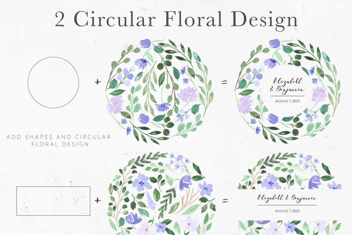Violet Florals & Greenery Leaves, an Illustration by Momo Studio (Photo 17 of 19)