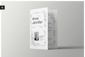 Soft Minimal Funeral Program, a Brochure Template by Neermana