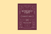 Retirement Party Invitation Art Deco, a Card Template by Neermana (Thumbnail 2 of 4)