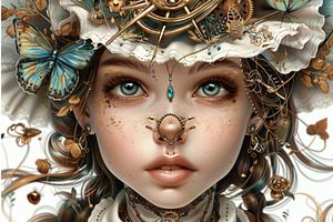 Enchanting Steampunk Portrait Of A