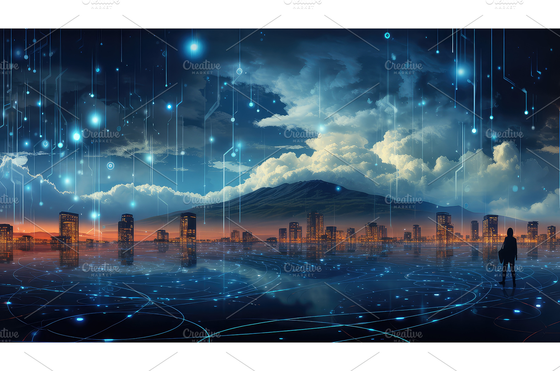 internet data digital background ai, a Technology Photo by pikepicture