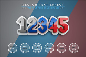 Russia Tricolor Editable Text Effect