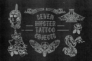 Vector Hipster Tattoos
