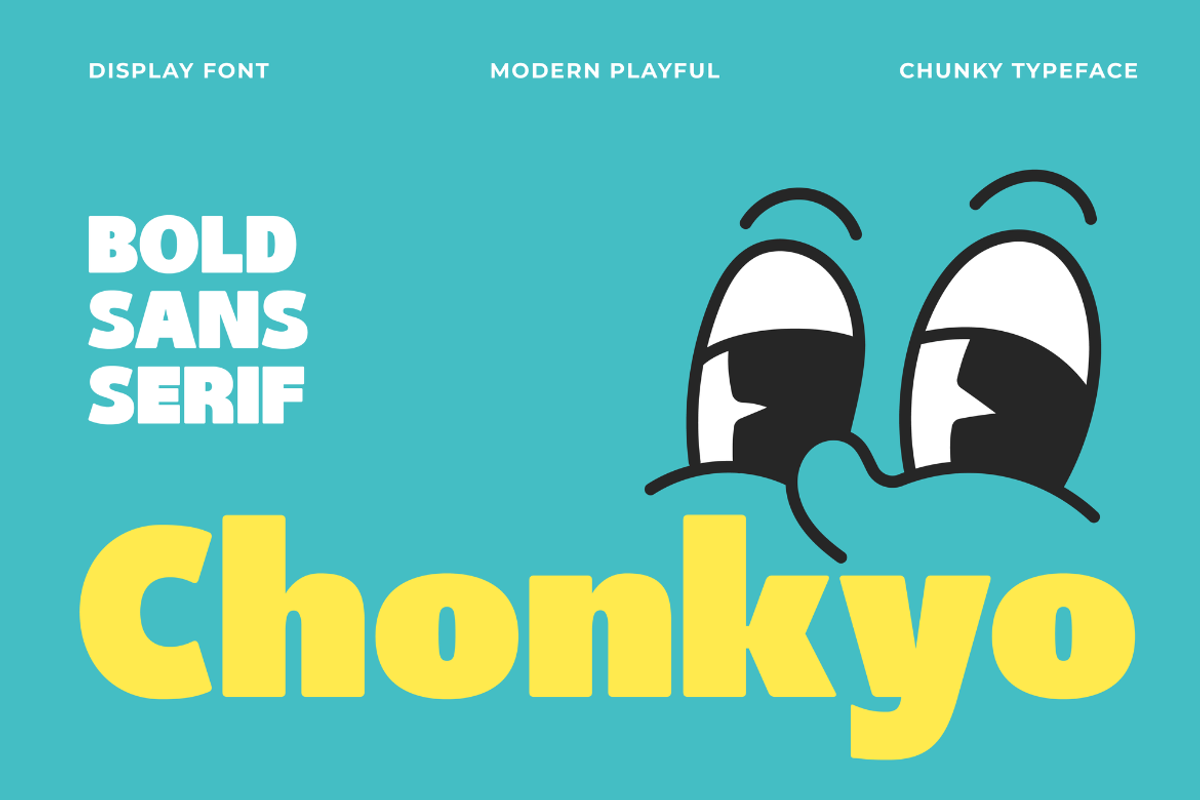Chonkyo - Bold Display Sans Serif, a Sans Serif Font by Brand_Hero (Photo 1 of 13)