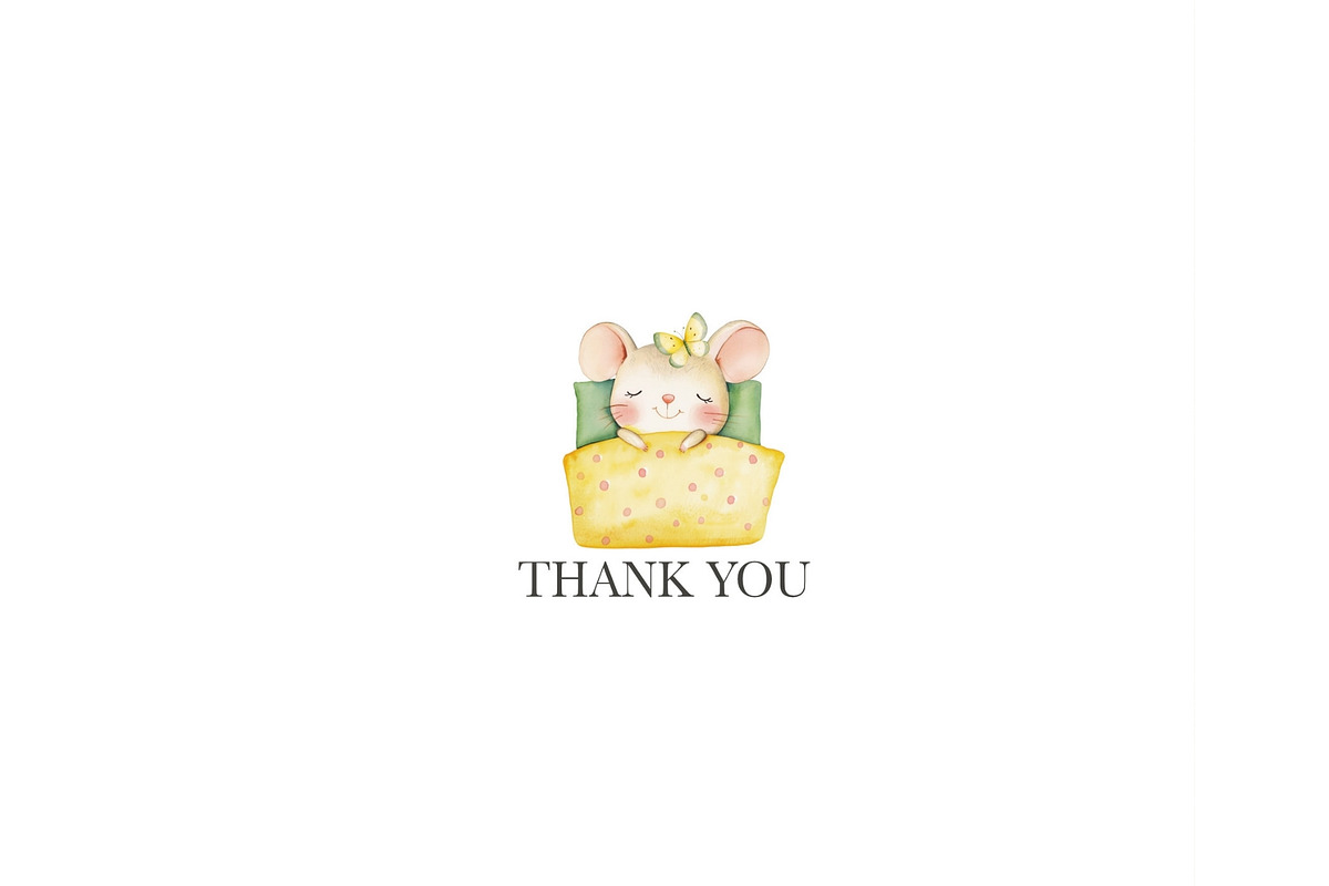 Mouse Clipart Watercolor PNG, an Animal Illustration by CharmClipart (Photo 7 of 8)