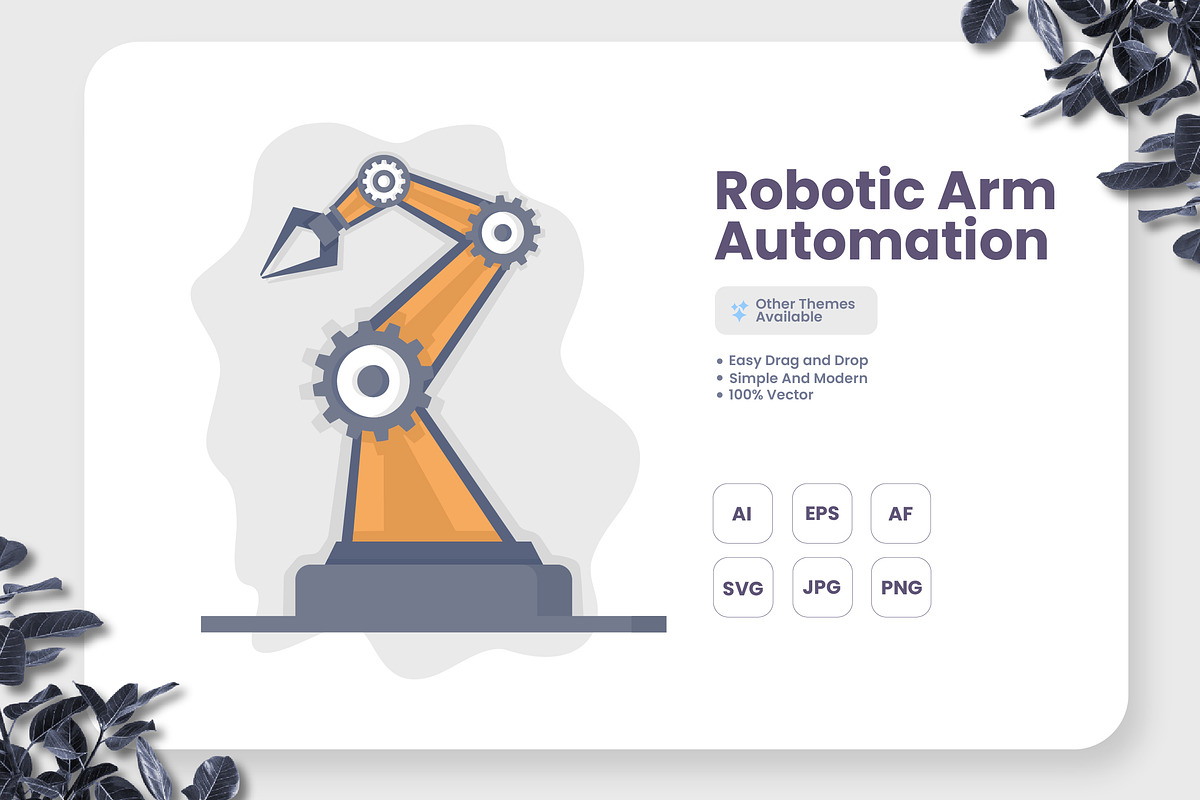 Robotic Arm Automation Illustration, a Technology Illustration by erifqizeicon (Photo 3 of 3)
