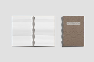 A5 Spiral Notebook Mockup