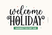Welcome Holiday - Script Font Duo