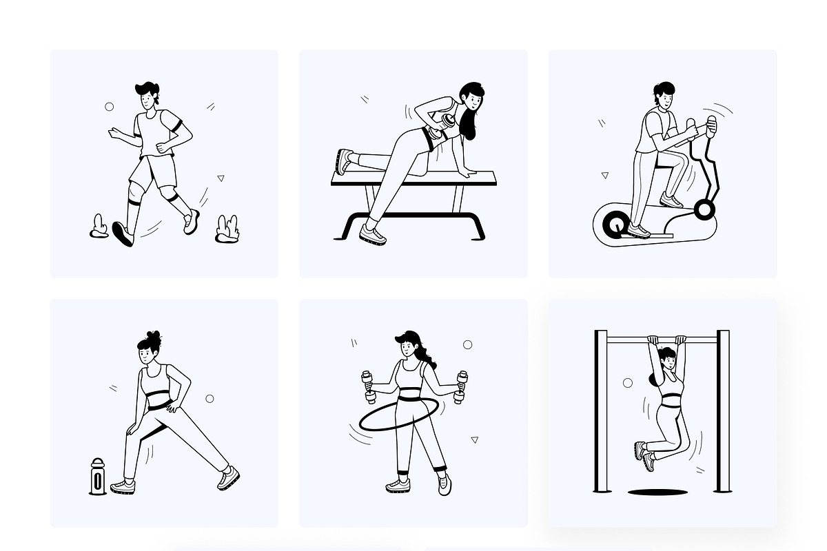 Gym and Fitness Mini Illustrations, a Person Illustration by Vectors Market (Photo 11 of 11)