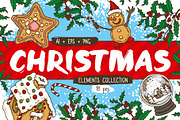 Christmas Elements Collection, an Illustration by DeepFuze (Thumbnail 1 of 4)