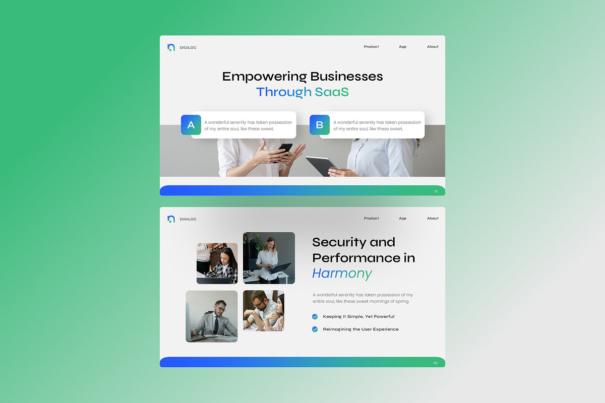 Startup SaaS PowerPoint Template, a Presentation Template by Premast (Photo 4 of 5)