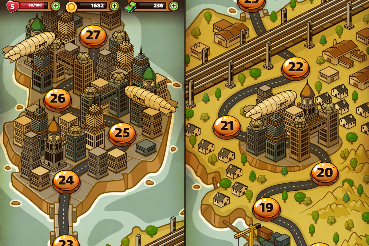 Steampunk Industrial Level Map, an Illustration by wowu (Photo 2 of 3)