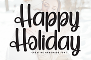 Happy Holiday | Script Font, a Handwritten Font by Scratchones (Thumbnail 1 of 8)