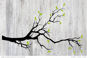 Blank tree branch, vector, eps, svg
