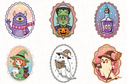 Vintage Halloween Frames Clipart, an Illustration by OK Design (Thumbnail 5 of 5)