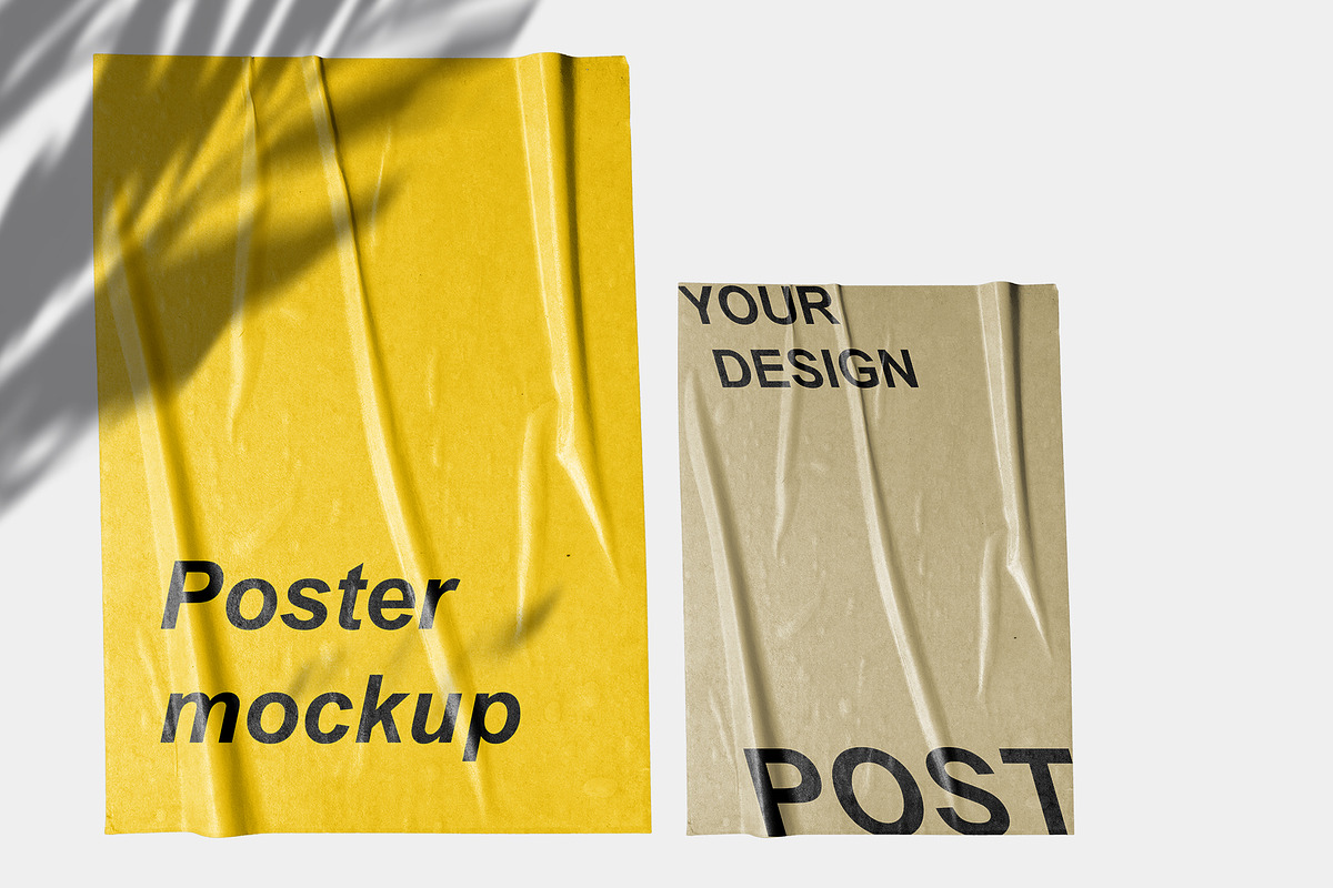 POST - Poster Wrinkle Mockup, a Texture Graphic by Bolderaja1 Studio (Photo 3 of 10)