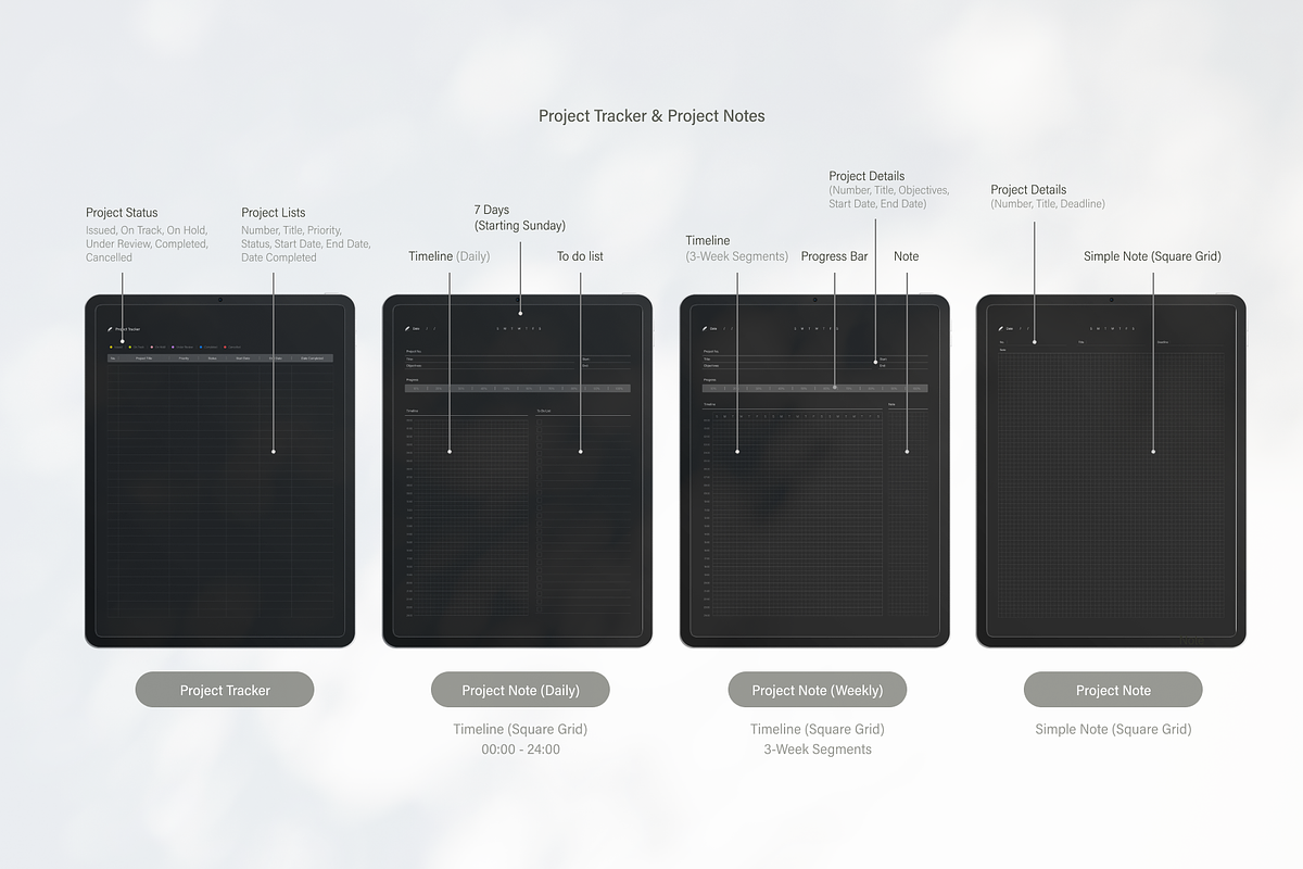 Digital Planner 2024 | Black, an App Template by SydneyYeom (Photo 5 of 11)