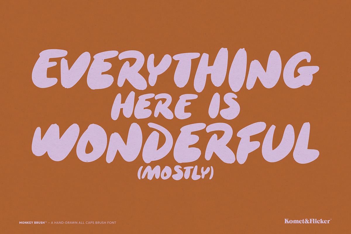 Monkey Brush, a Handwritten Font by Komet & Flicker (Photo 7 of 15)