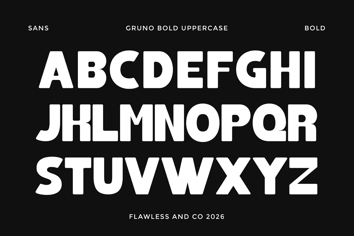 Gruno - Bols Sans Serif Font, a Sans Serif Font by Flawless And Co (Photo 8 of 10)