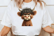 Whimsical sarcastic highland cow, a Seasonal Illustration by Designworld (Thumbnail 7 of 10)
