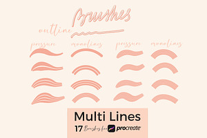 Multi Lines Procreate Brushes