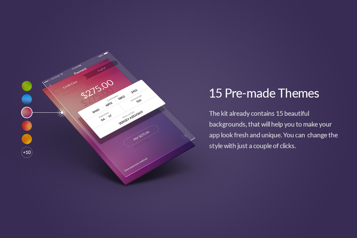 Chameleon UI Kit, an UI Kit Template by UI Chest (Photo 5 of 10)