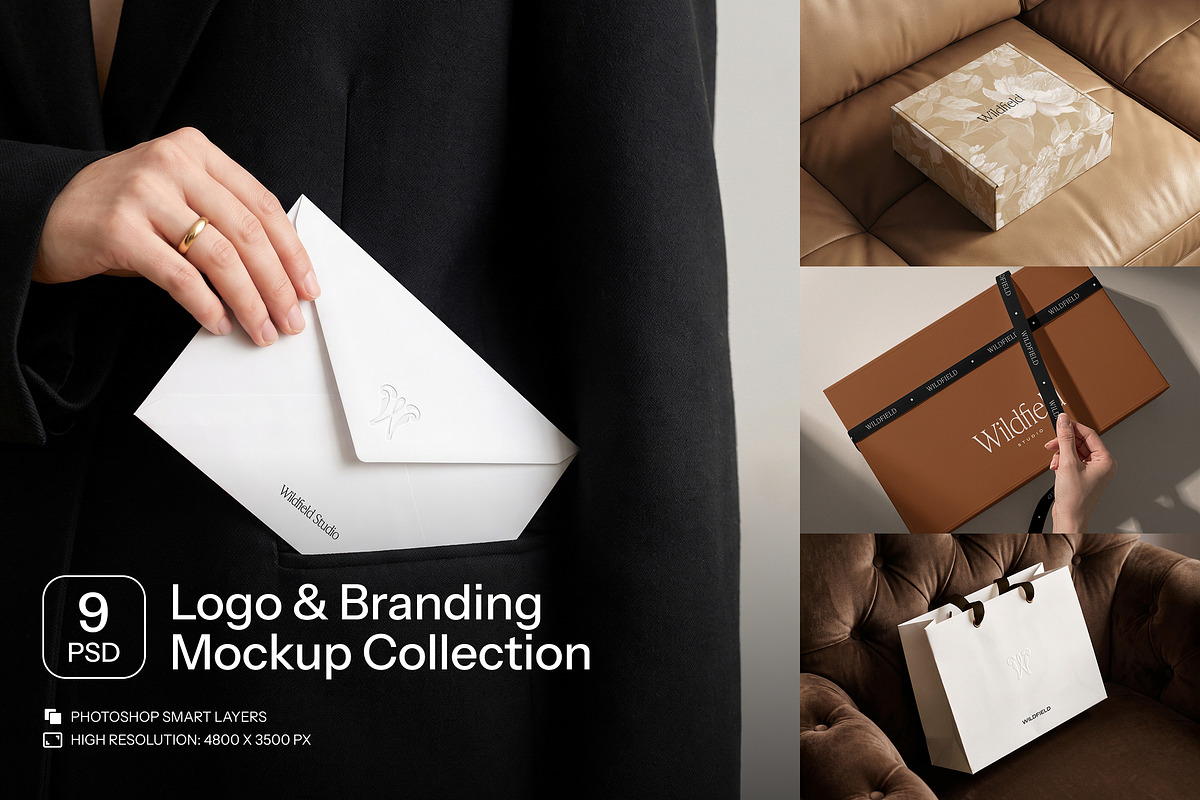 Logo & Branding Mockup Bundle, a Merchandise Mockup by Wildfield Studio (Photo 1 of 11)