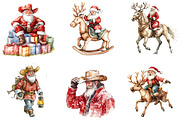 Funny Santa Claus for the 4th of Jul, an Illustration by DreamArtGraphic (Thumbnail 3 of 5)