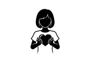 Cute Love Girl Silhouette Bundle, an Illustration by Designs_River (Thumbnail 47 of 53)