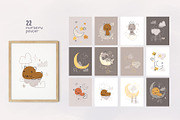 Sleeping baby animals. clipart, an Animal Illustration by tata_ota (Thumbnail 4 of 11)