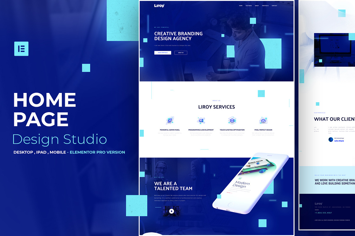 Web Studio - Elementor Pro Layout, a Landing Page Template by Ceaso Store (Photo 1 of 3)