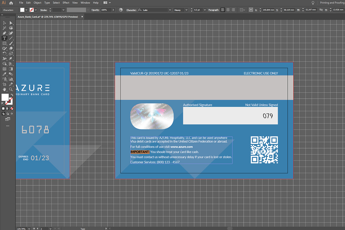 Azure Bank Card, a Card Template by fisihsani (Photo 10 of 11)