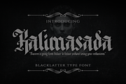 Kalimasada - Blackletter Type Font, a Blackletter Font by Meizzaluna Design (Thumbnail 1 of 10)