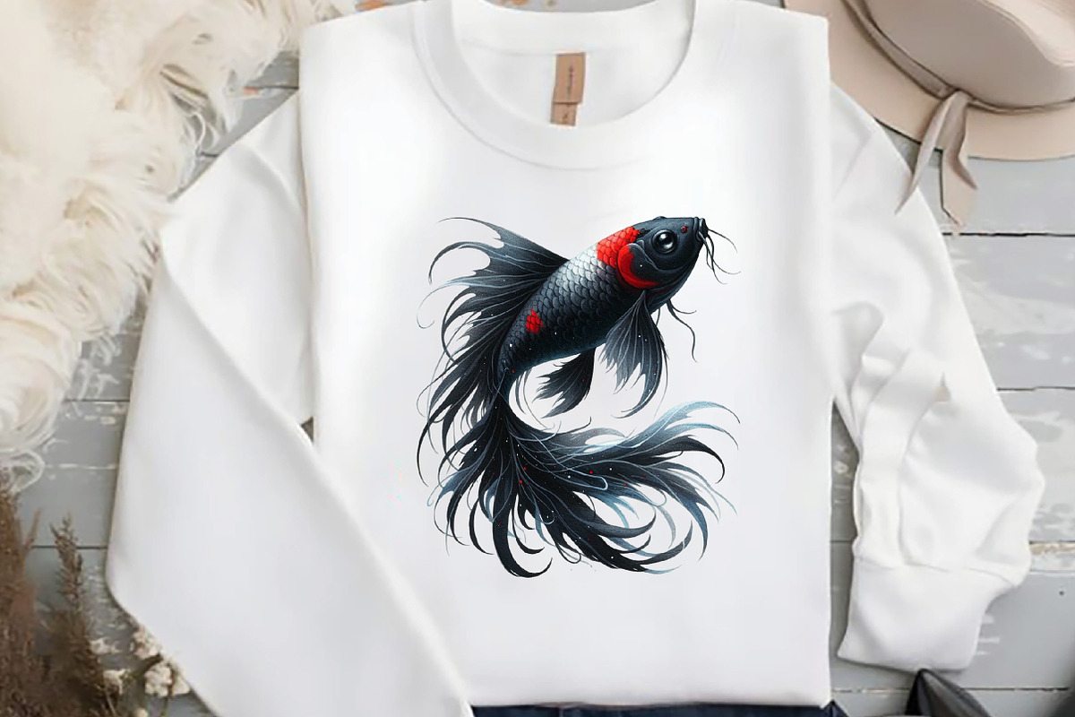Japanese Koi Fish Sublimation Clipar, an Illustration by DreamCafeArt (Photo 5 of 9)