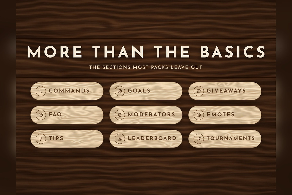Wood Twitch & Kick Panels, an Object Graphic by Gear Store (Photo 4 of 7)