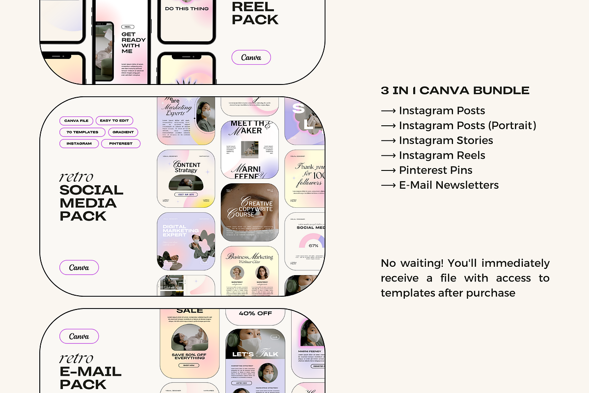 Retro Bundle, a Social Media Template by marmaries (Photo 2 of 19)