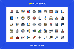 50 Head hunting icons, an Icon by Wencory