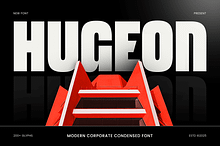 Hugeon - Modern Condensed Font
